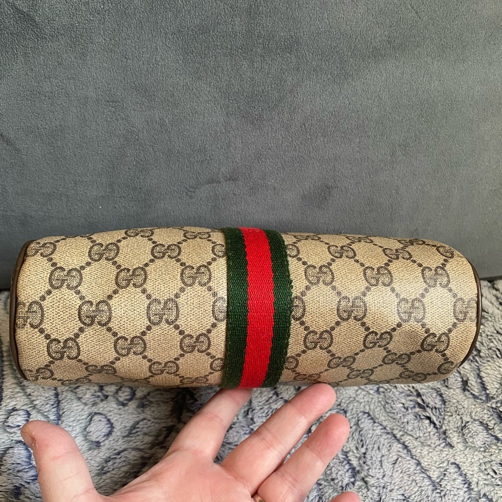 Gucci GG Men's PVC and Leather Toiletry Clutch Bag, Vintage - Picture 10 of 15